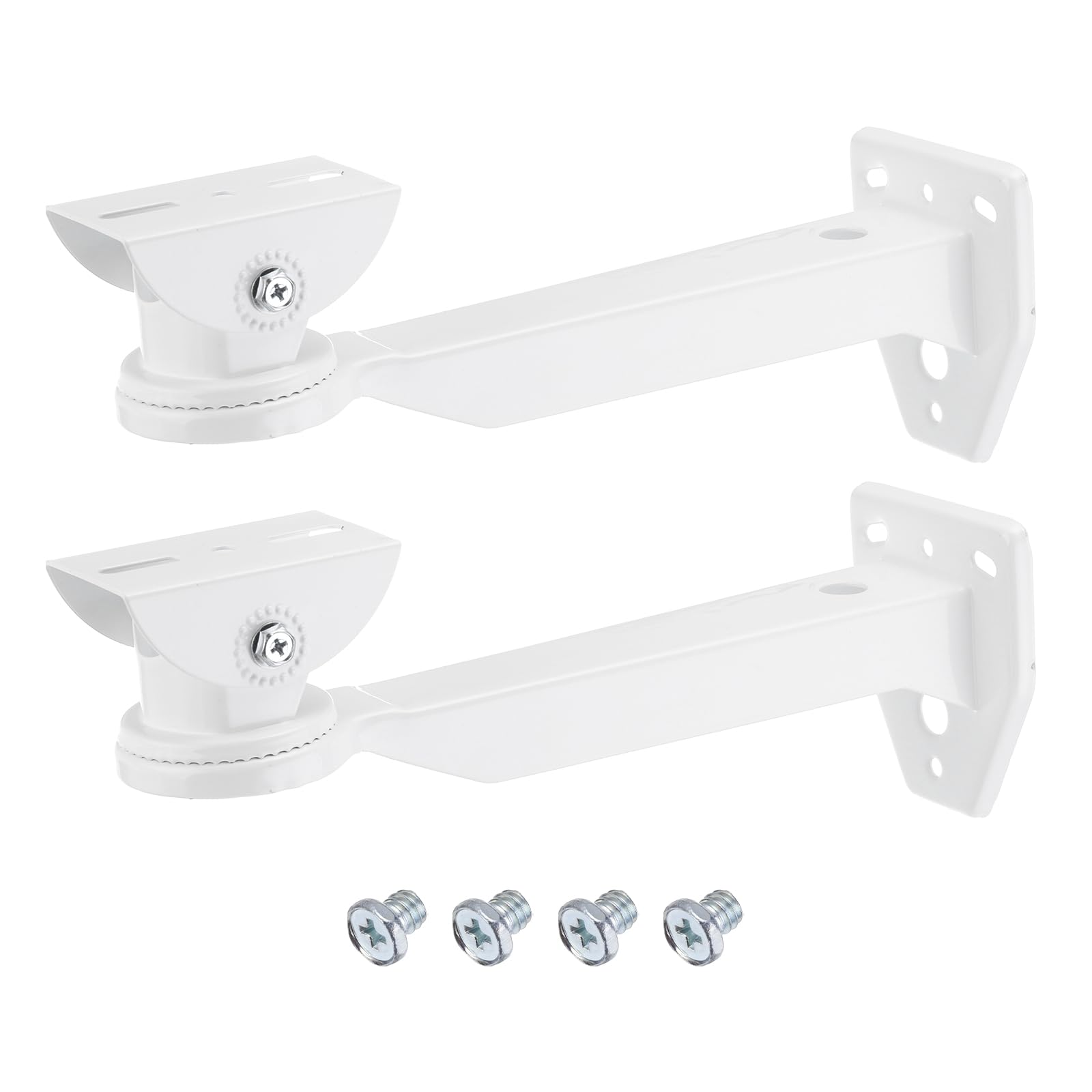 PATIKIL Corner Security Camera Mounting 11 Inch, 2 Pack Universal Wall Corner Pole Mounting Bracket Steel Holder Stand Adapter, White