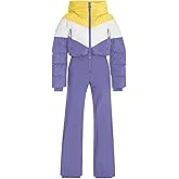 Fisoew Womens One Piece Ski Suit Warm Waterproof Snowsuits Winter Snow Jumpsuits Outdoor Sports Outerwear