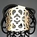 Gold Plated Q&Q Fashion Filigree Curved Lace Pony Tail Head Hair Elastic Dress Cuff Band