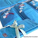della Q Tri-Fold Knitting Case for Circular Knitting Needles; 023 Ocean Stripes 1145-1-023