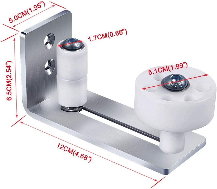 TLBTEK Barn Door Floor Guide,Wall Mounted Stay Barn Door Roller Guides