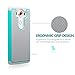 LG V10 Case, GOOQ Solid Shockproof Silicone + Hard Case Cover Durable Luxury Stylish Design Dual layer Protection Defender Anti-scratch Anti-slip Hard Slim Case Cover for LG V10(Gray/Turquoise)