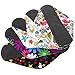 Wegreeco Reusable Menstrual Pads - Soft Cloth Sanitary Pads & Panty Liners - 6 Pack with Cloth Wet Bag (Medium, Mix Prints)