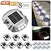 APONUO Solar Driveway Lights, Solar Dock Lights Outdoor Driveway Lighting IP67 Waterproof Outdoor Boat Dock Lamp for Driveway Stair Pathway Deck Cool White （8 Packs）