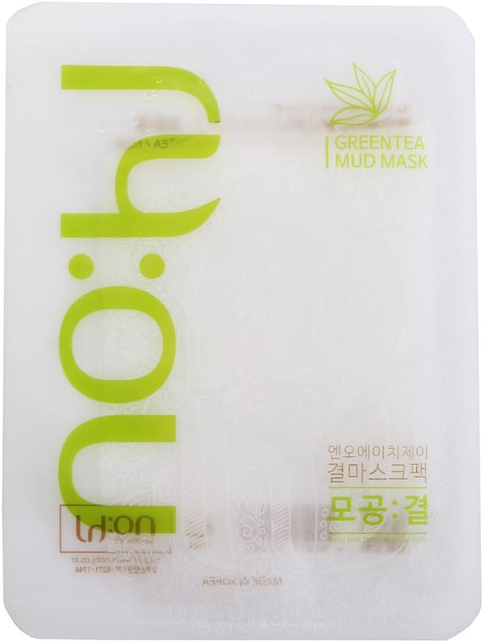Facial Mask Sheets [NOHJ] Texture Anti-Pore Greentea Mask Sheet Natural Ingredients Ample Essence Hypoallergenic Calming 10 Sheets Per Set
