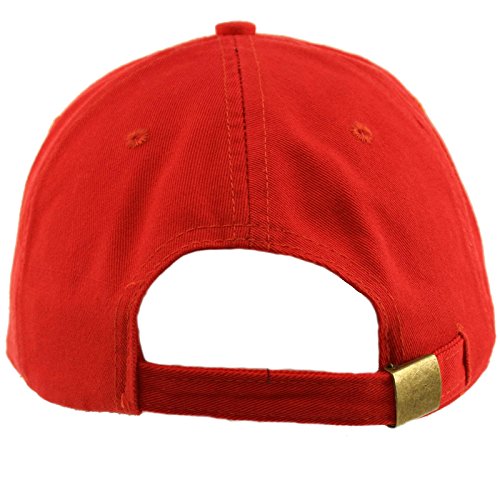 Everyday Unisex Cotton Dad Hat Plain Blank Baseball Adjustable Ball Cap Red
