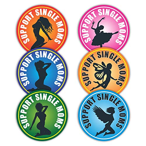 Support Single Moms Stickers - (Pack of 120) 2" Large Laminated Vinyl Decals for Hard Hat Motorcycle Welding Helmet Toolbox Labels