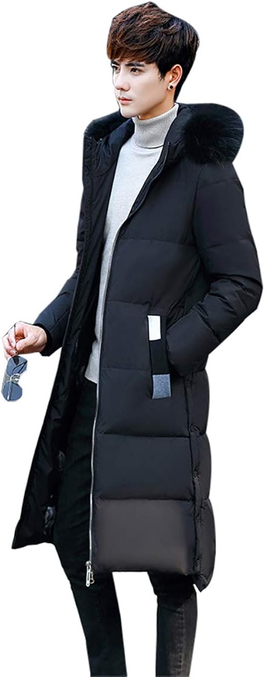 Amazon 白いダック ダウンコート メンズ ダウンジャケット ロング丈 コート リアルファーフード付き 取り出し可 アウトドアウェア 防寒着 防風 冬物 アウター 超ロングダウンコート 4xl ブラック コート ジャケット 通販