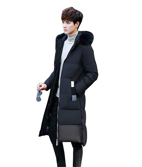 Amazon 白いダック ダウンコート メンズ ダウンジャケット ロング丈