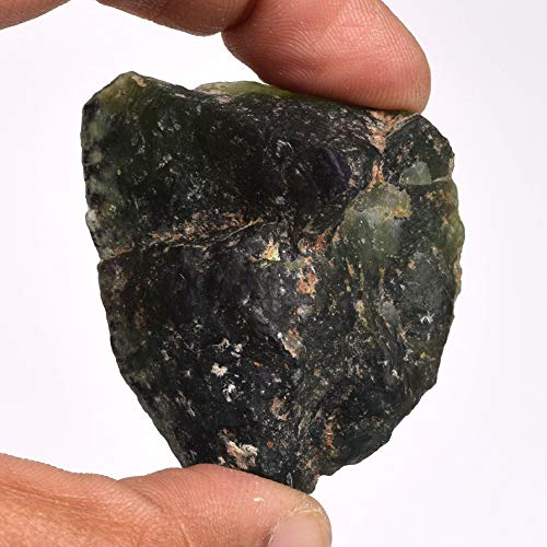gemhub Healing Crystal Green Serpentine 83.50 Ct. Natural Untreated Rough Certified Serpentine Stone for Jewelry - Image 5