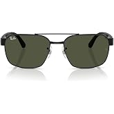 Ray-Ban RB3751 Square Sunglasses for Men for Women | In Gunmetal, Black &amp; Copper. Metal frame. Sizes: 58/61mm.