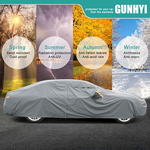GUNHYI Funda Premium para Coche Ajuste Personalizado Mazda CX-5 CX5 (2012-2025), 16 Capas de Alta Resistencia Impermeable para Todo Clima con Puerta con Cremallera para Protección contra Sol, Lluvia