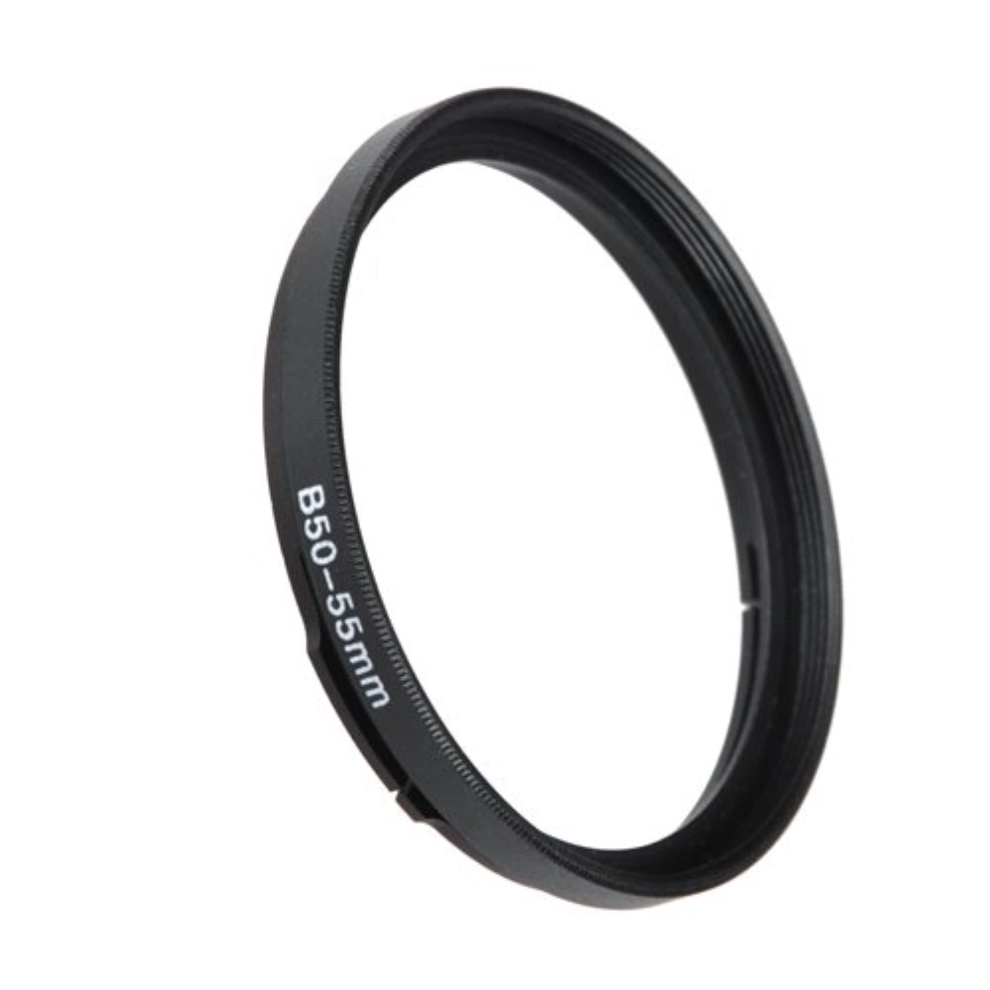 Fotodiox Hasselblad Bayonet 50 B50-55mm Step Ring, Anodized Black Metal Filter Adapter Ring