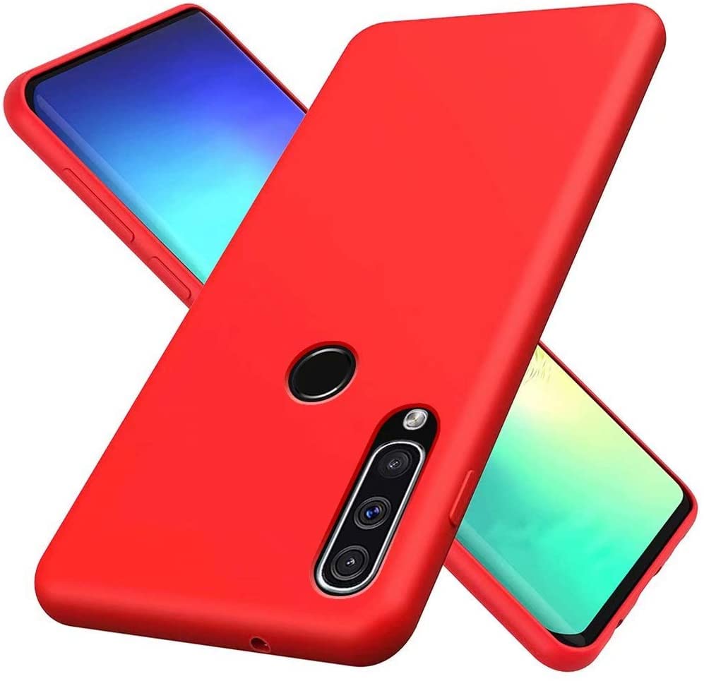 NiaCoCo Compatible with Huawei P30 lite Case Ultra Thin Anti Shockproof Cover PC Silicone Scratch Protective Phone Case for Huawei P30 lite Phone Shell-Red