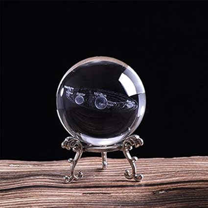 Amazoncom 3d Solar System Crystal Ball Planets Glass Ball