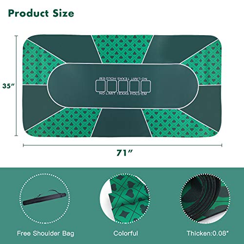Portable-Rubber-Poker-Mat-Professional-Poker-Mat-Non-Slip-and-Folding-Poker-Card-Tabletop-Layout-with-Carrying-Bag-for-Playing-Cards-Poker-Games-Blackjack-Casino-Use-Dark-Green