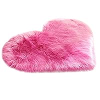 Hot Sale!DEESEE(TM)Wool Imitation Sheepskin Rugs Faux Fur Non Slip Bedroom Shaggy Carpet Mats 40 x 50 cm (G)