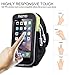 Sport Armband FREETOO Intelligent Touchscreen Water Sweat Resistant Armband Cell Phone Bag Case with Key Holder 3 Headphone Ports Cable Locker for Running Jogging Cycling Hiking black 5.5
