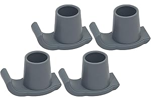 Walker Glides, Easy Install Universal Rubber Ski Glides for Smooth Mobility Aid with 1.1 Inch Hole Diameter Gray for Seniors 