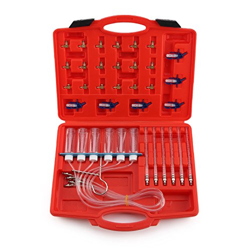 Click Here to See More Images Injectors Tool Kit - SODIAL(R) 6 Cylinder Diesel Injector Flow Test Meter Adaptor Set Common Rail Tool Kit