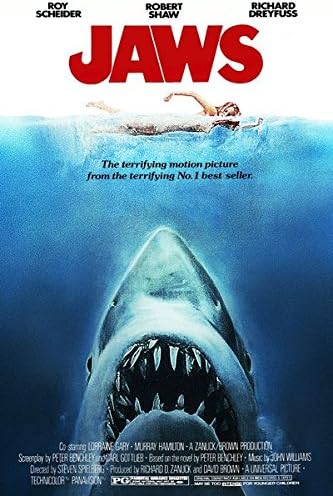 Vintage Jaws Movie Poster A3 Print Map – 2014