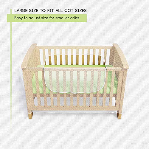 Mosquito Net for Crib - Baby Crib Net to Protect from Insects & Keep Baby in Safely - with Zipper Feature for Quick, Easy Access (by Luigi's)
