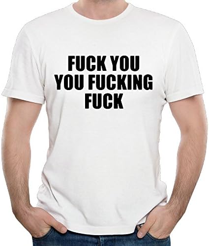 Chenfeng Men's Fuck You You Fucking Fuck T Shirts Soft Crew Neck T-shirt