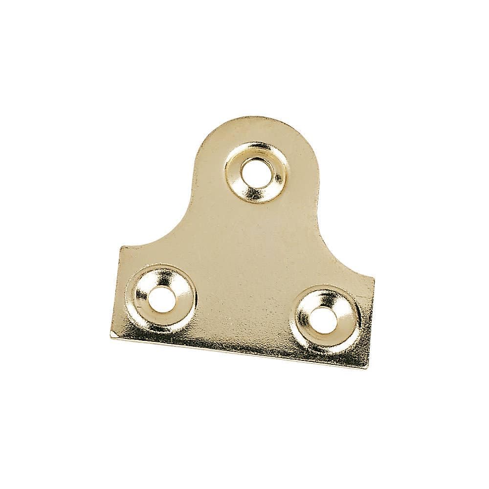 Hardware Solutions - Picture & Mirror Glass Plates - Frame Hanging Fixing - Plain Design - 38mm - Brass - Pack 10