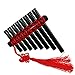 LMS Panflute Plastic Panpipes Percussion Woodwind Instrument (Plastic-Black)
