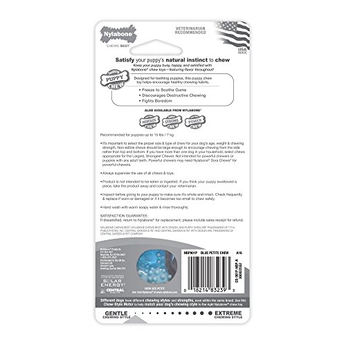 Nylabone Puppy Chew Chicken Dog Chew Toy for Teething Puppies