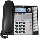 AT&T 1040 Corded Phone, Black/Silver, 2 Handset Bundle