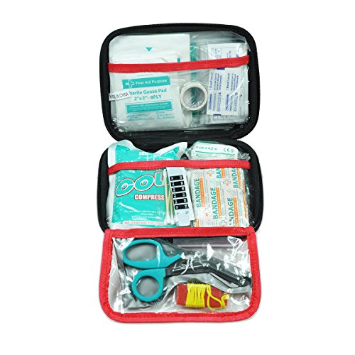 First Aid Kit - 210 Piece Professional for Medical Emergency - Includes Bandage, Emergency Blanket, Scissor for Home, Car, Camping, Hiking, Work, Boat