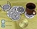 Coaster for Drinks by OMBAK, Extra Large and Absorbent, Ornamented with 6 Timeless Unique Celtic Knots to Accent Any Decor, Set of 6 with Holder for Living Room Kitchen Or Office