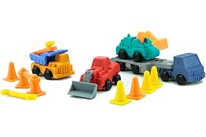 Iwako New Trailer Construction Machine Trucks Japanese Erasers Blister Set