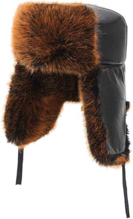 leather winter hats with ear flaps