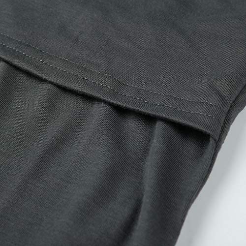 image for baskuwish Women's Maternity Layered Nursing Tops Solid Short Sleeve He