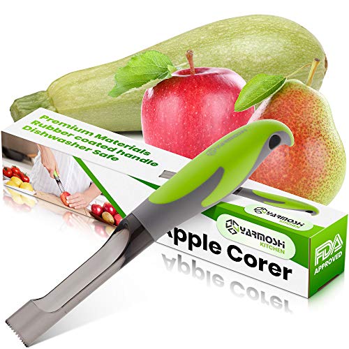 Yarmoshi Apple Corer, PP Clear Blade. Perfect for Coring Pears and Other Fruits and Vegetables. Ergonomic Penguin Handle with Non-Slip Rubber Coating for Easy Grip. Dishwasher Safe - Thumbnail 7