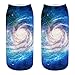AnVei-Nao Womens Girls Star Sky Universe Short 3D Pattern Printed Socks 9 Pack