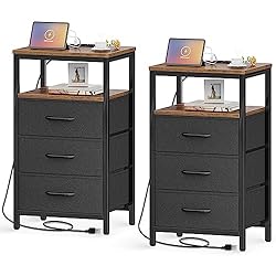 Huuger Nightstands Set of 2, 27.6 Inch End Tables