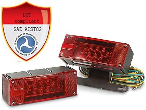 Trailer light, 12V LED SUBMERSIBLE Tow Lights Kit 24 LEDS Multi-Function DOT compliance (SUBMERSIBLE)