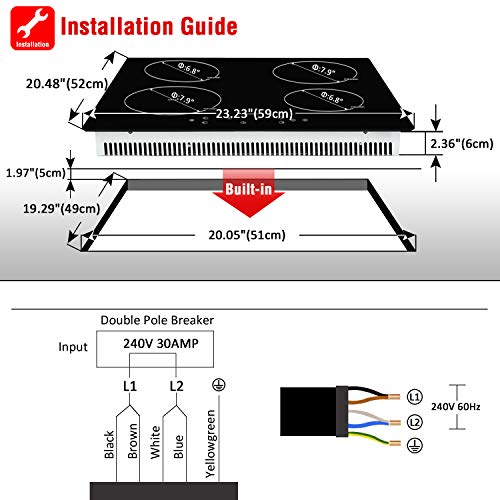 5 Induction+Cooktop+ECOTOUCH+Electric+Smoothtop
