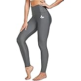 FitsT4 Sports Women's Swimming Leggings UPF 50+ High Waisted with Pockets Swim Pants