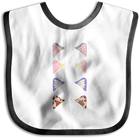 Raujjers Various Pink Leopard Print Cat Ears Fashion Designs Baby Feeder Bibs