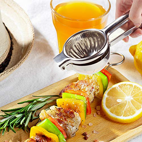 Large Lemon Squeezer Bowl,Lime Hand Manual Juicer 304 Stainless Steel With Premium Quality,Heavy Duty Solid Metal Handheld Lime Lemon Squeezer, Manual Citrus Press Juicer