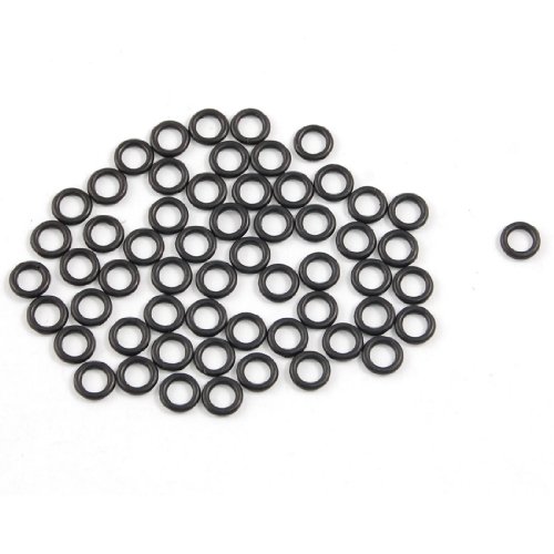 uxcell 50 Pcs 5mm x 1mm x 3mm Mechanical Black NBR O Rings Oil Seal Washers