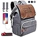 Diaper Bag Backpack,SUNPOW Large Multifunction Travel Baby Bag Gray