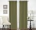 Utopia Bedding Curtain for Bedroom - Rod Pocket Blackout Curtains 84 Inch Length 2 Panels Set - Thermal Curtains & Drapes for Living Room, Bedroom, 52W x 84L Inches, Olive