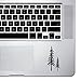 StickAny Palm Series Redwood Trees Sticker for MacBook Pro, Chromebook, and Laptops (Black)