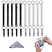 Wisdompro Stylus Tether, 10 Pack of Detachable Elastic Coil Tether Strings/Lanyards with 3.5mm Earphone Jack for Stylus Pens - Black/Clear
