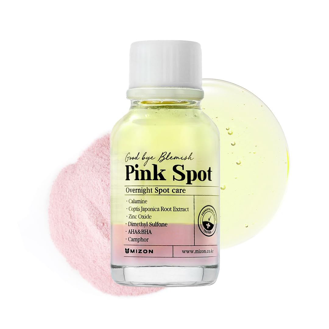 [MIZON] GOOD BYE BLEMISH PINK SPOT (19ml) Korean Skincare - Night Anti-Imperfection Treatment - Intensive treatment for problem skin - AHA + BHA/Zinc + Calamine - Soothes irritations.